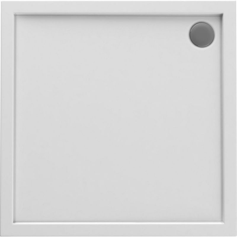 Brodzik Oltens Superior 80x80 cm biały połysk, wgłębienie 2.5cm, średnica odpływu 90mm 1 szt.