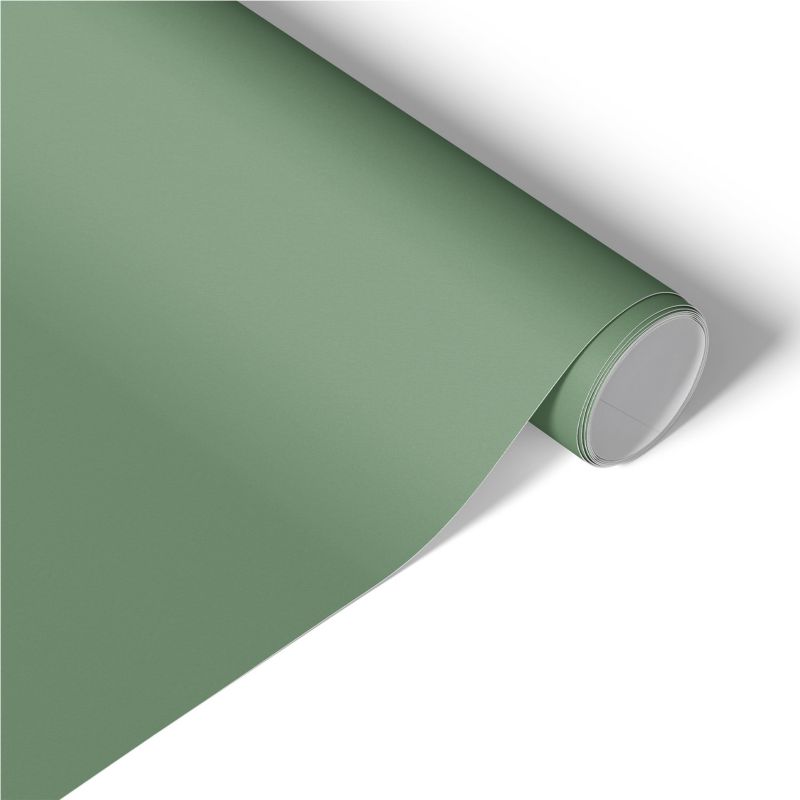 Okleina na Meble Tulup 65x130 cm Zgaszona zieleń Samoprzylepna Folia do Renowacji DIY 1 rol.
