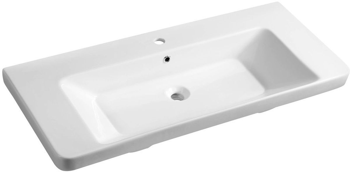 Darmowa Dostawa - Umywalka 105x46 cm prostokątna ścienna-meblowa biała Sapho Thalie TH11105