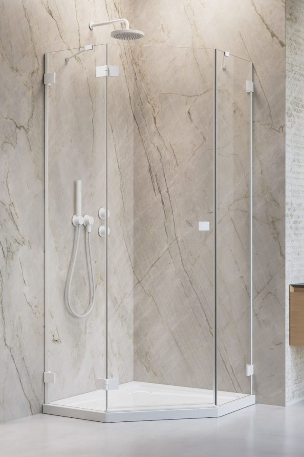 Darmowa Dostawa - Kabina prysznicowa 90x90 cm Radaway Essenza Pro White PTJ 101000000401L/101002000101
