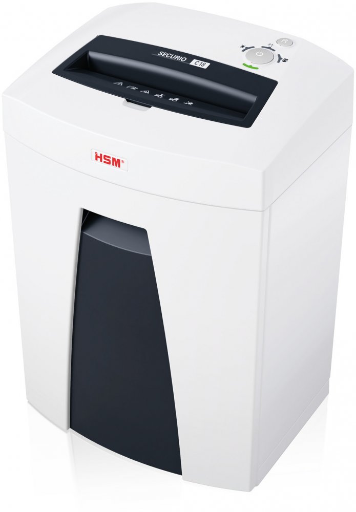 Niszczarka HSM Securio C18, ścinek 3.9x30 mm, 9 kartek, P-4/E-3/T-4/F-1 DIN, biały