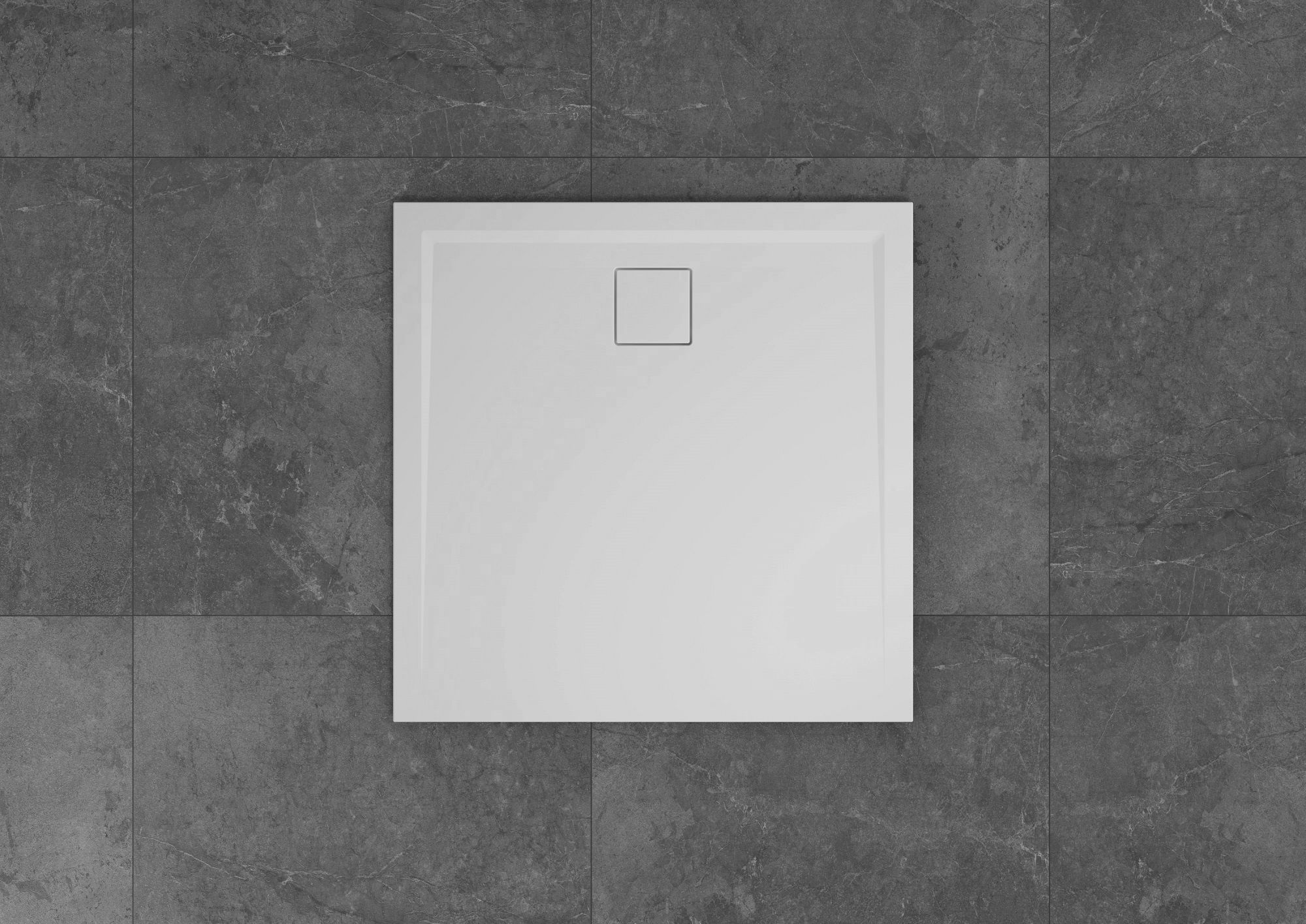 Ronal Livada brodzik 100x100 cm kwadratowy biały W20Q10004