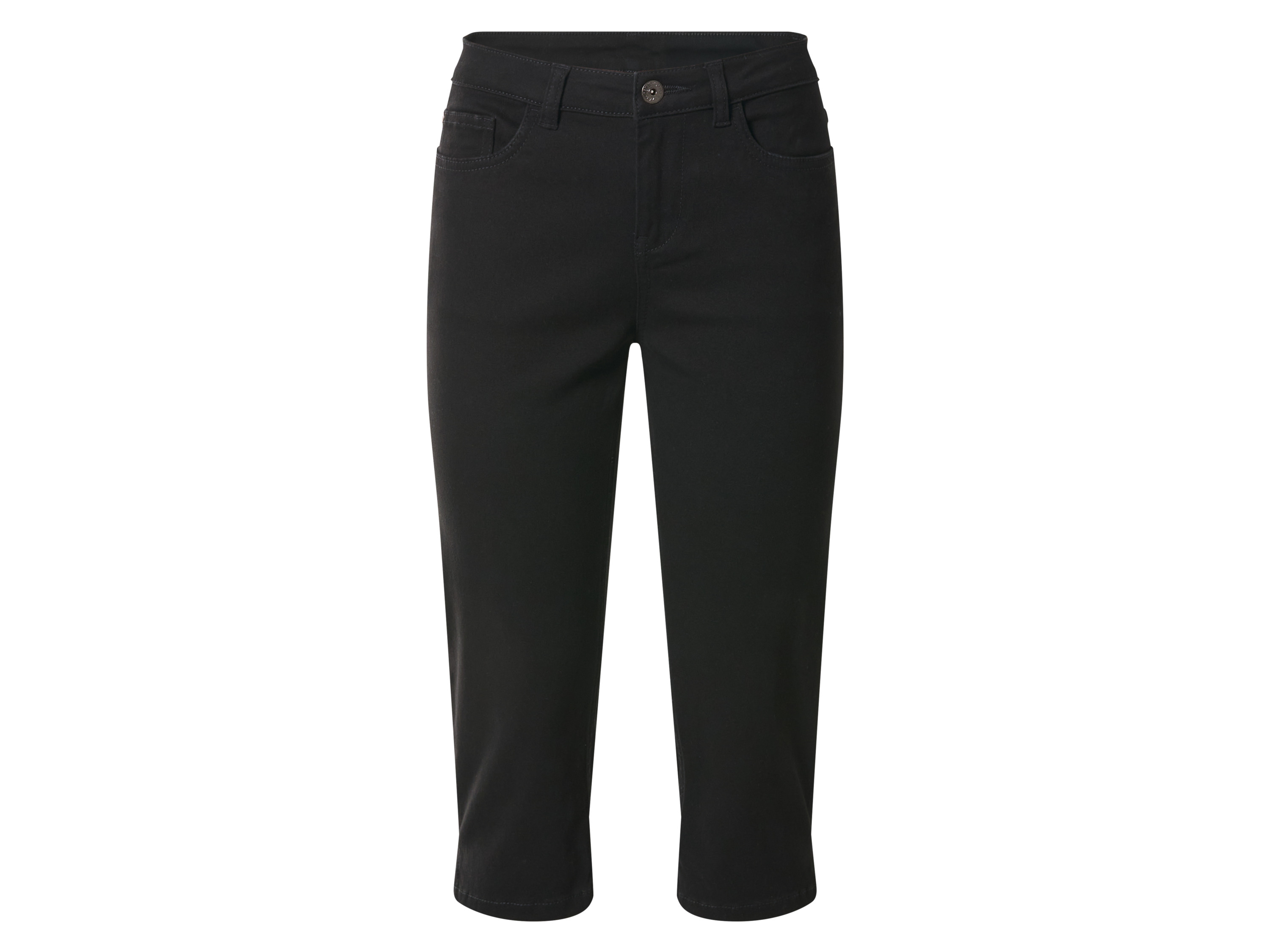 esmara Jeansy capri skinny fit damskie Czarny, 36