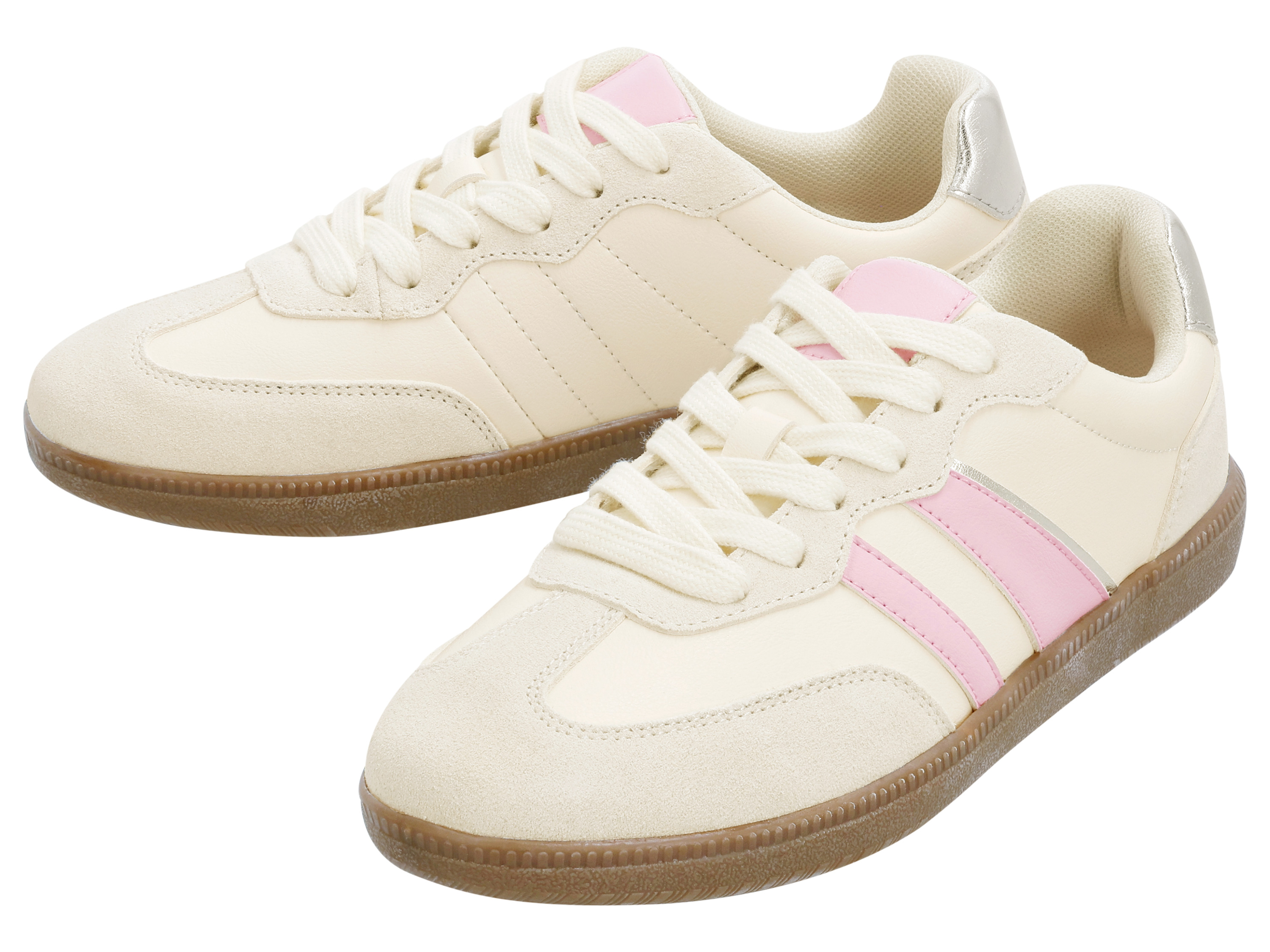 esmara Buty sneakersy damskie Biały/różowy, 37