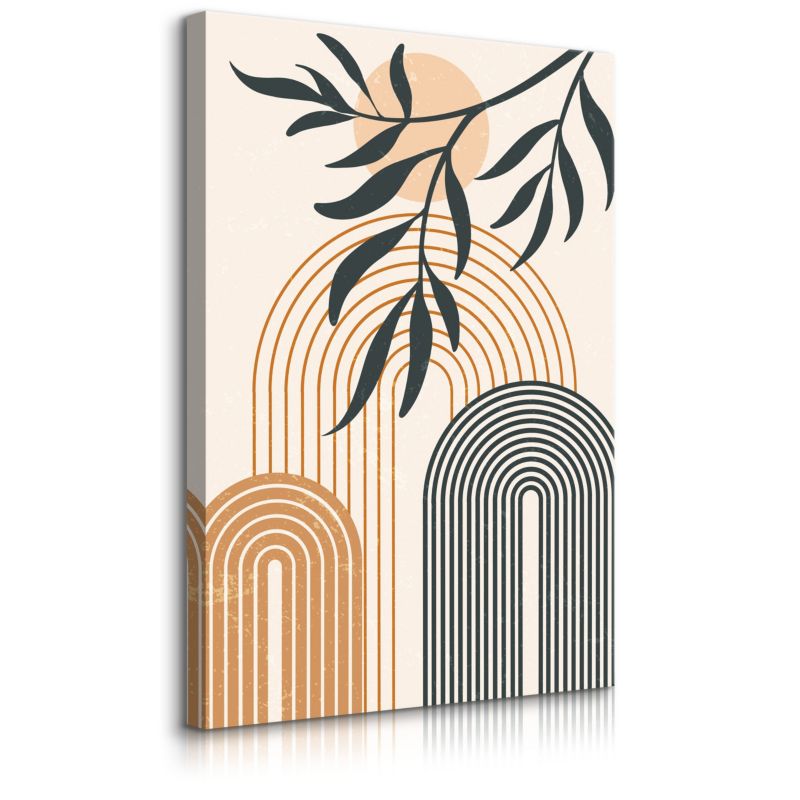 Obraz Muralo Do Salonu Liście Natura Styl Boho Minimalizm 40x60 cm 1 szt.