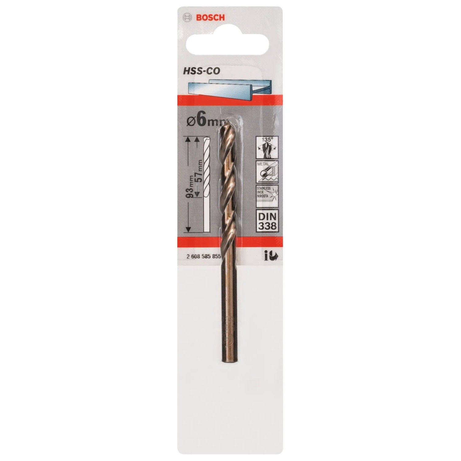 Bosch Professional Wiertło do metalu HSS-Co 6x93 mm