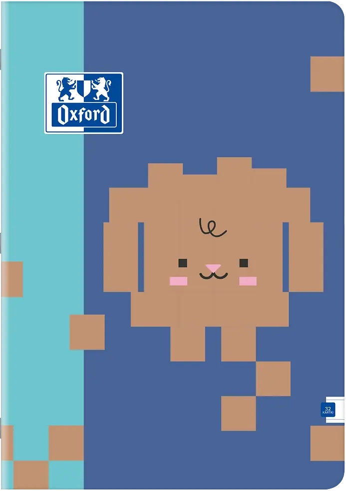Zeszyt w linie Oxford Zoo Blocks, A5, 32 kartki, mix wzorów