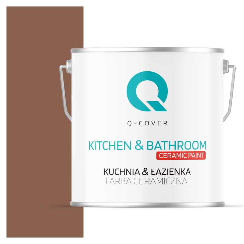 Farba Ceramiczna Kuchnia & Łazienka Q-Cover Czekoladowy H4515 Głęboki Mat 5L