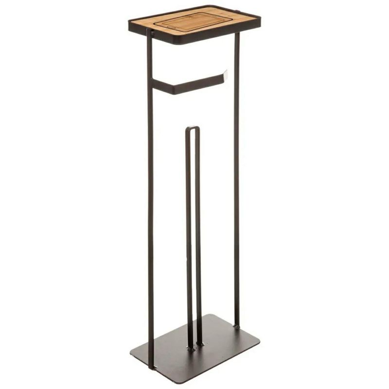Stojak na papier toaletowy Modern Black 5Five Simply Smart czarny brązowy 59 cm 1 szt.