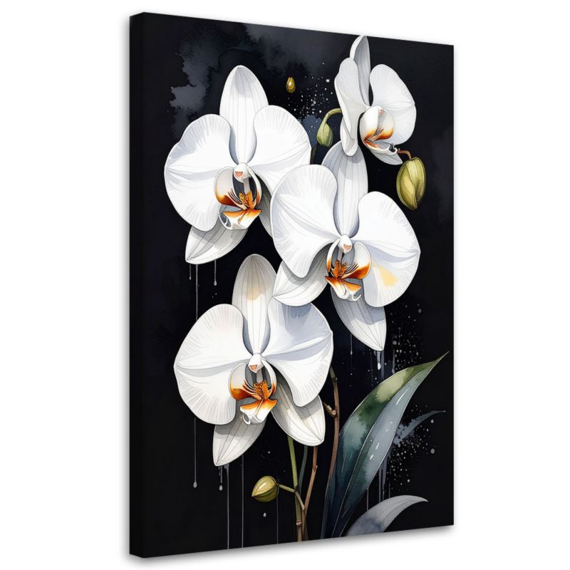 Obraz do salonu sypialni jadalni biura loftu Feeby Białe orchidee 40x60cm 1szt