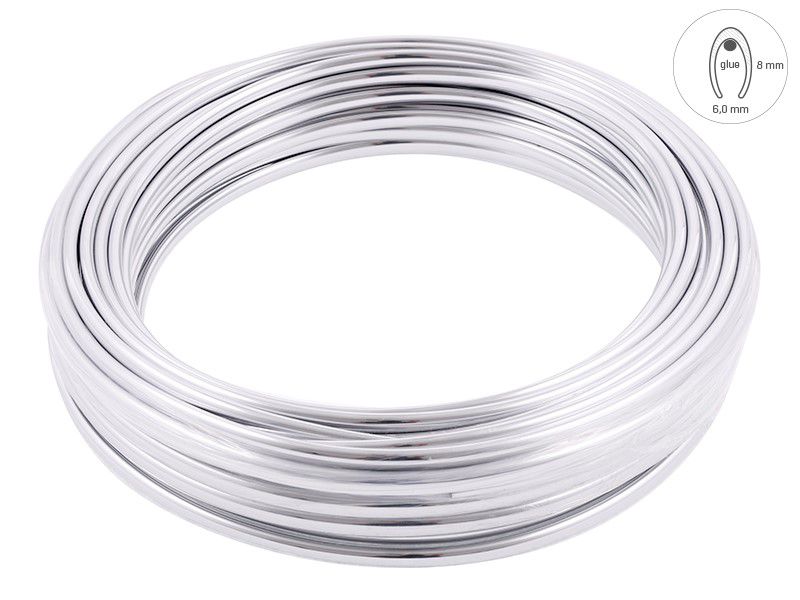 Listwa dekoracyjna rantowa, chrom, 8 x 6 mm x 20 m, Carmotion, 1 szt.