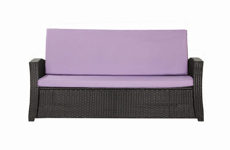 Poduszka ogrodowa na sofę Technorattan, Setgarden,110x60cm +110x50cm Fioletowa dwustronne Poduszki na meble ogrodowe-Rattan, 1szt