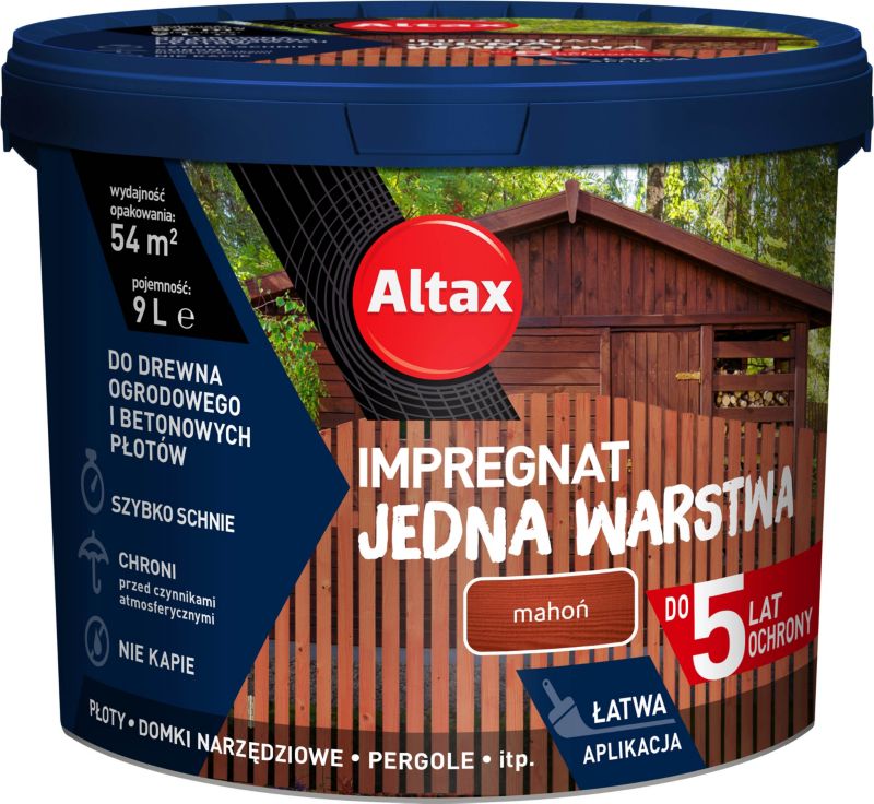 Impregnat Altax Jedna Warstwa mahoń 9 l