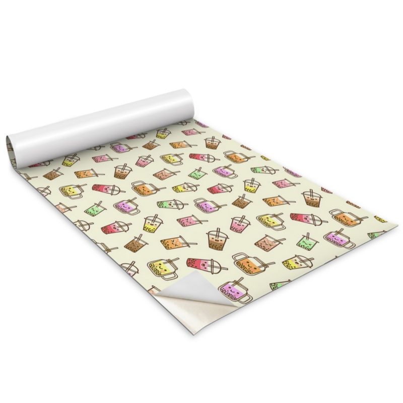 Folia Dekoracyjna Na Meble Wallfluent 100x50 cm Kolorowy koktajl Odporna Folia Samoprzylepna Mat 1 rol.
