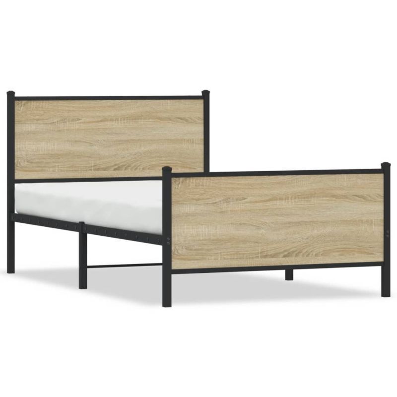 Łóżko metalowe WaszeMeble 107x203 cm dąb sonoma WM-4007730 1 szt.