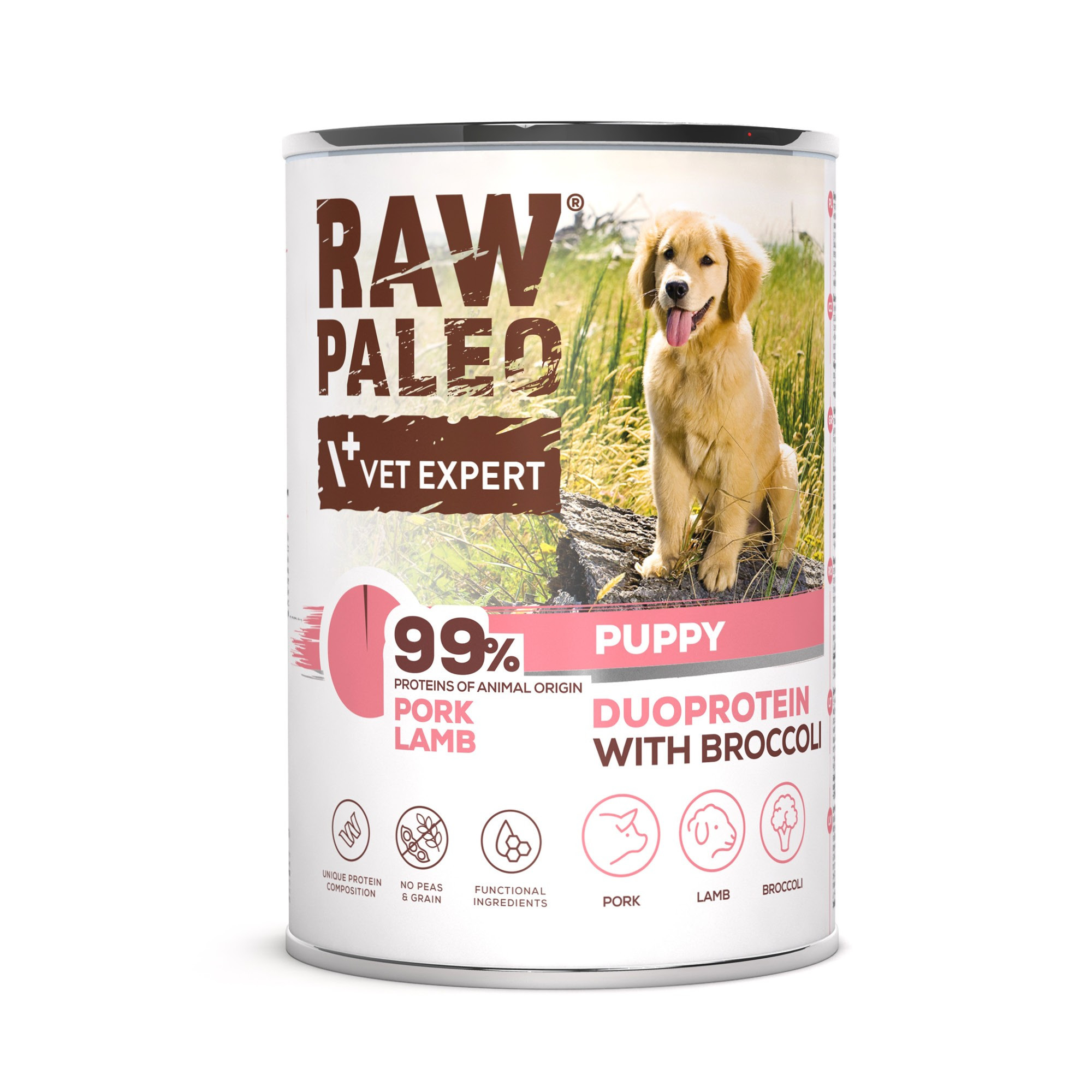 Pork & Lamb Puppy Can | RAW PALEO | 400g | Mokra karma z wieprzowiną i jagnięciną dla szczeniąt