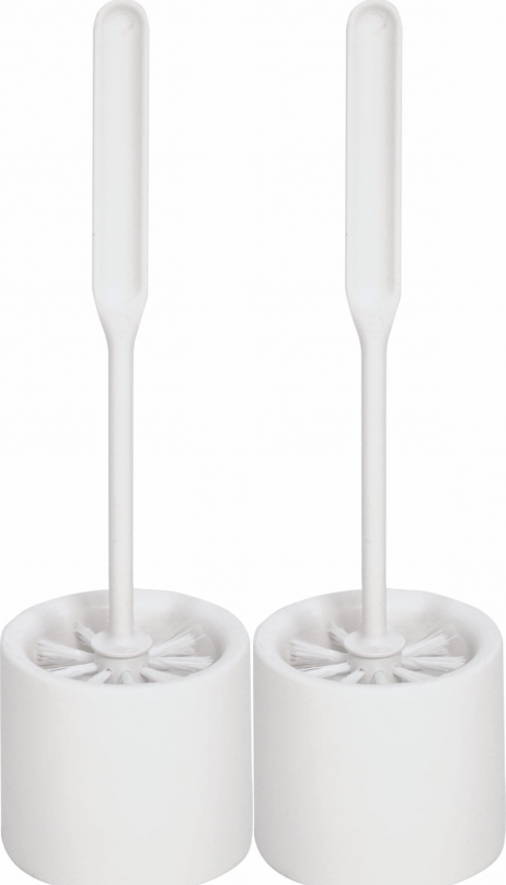 2x Szczotka do toalety York Modern, z podstawką, biały