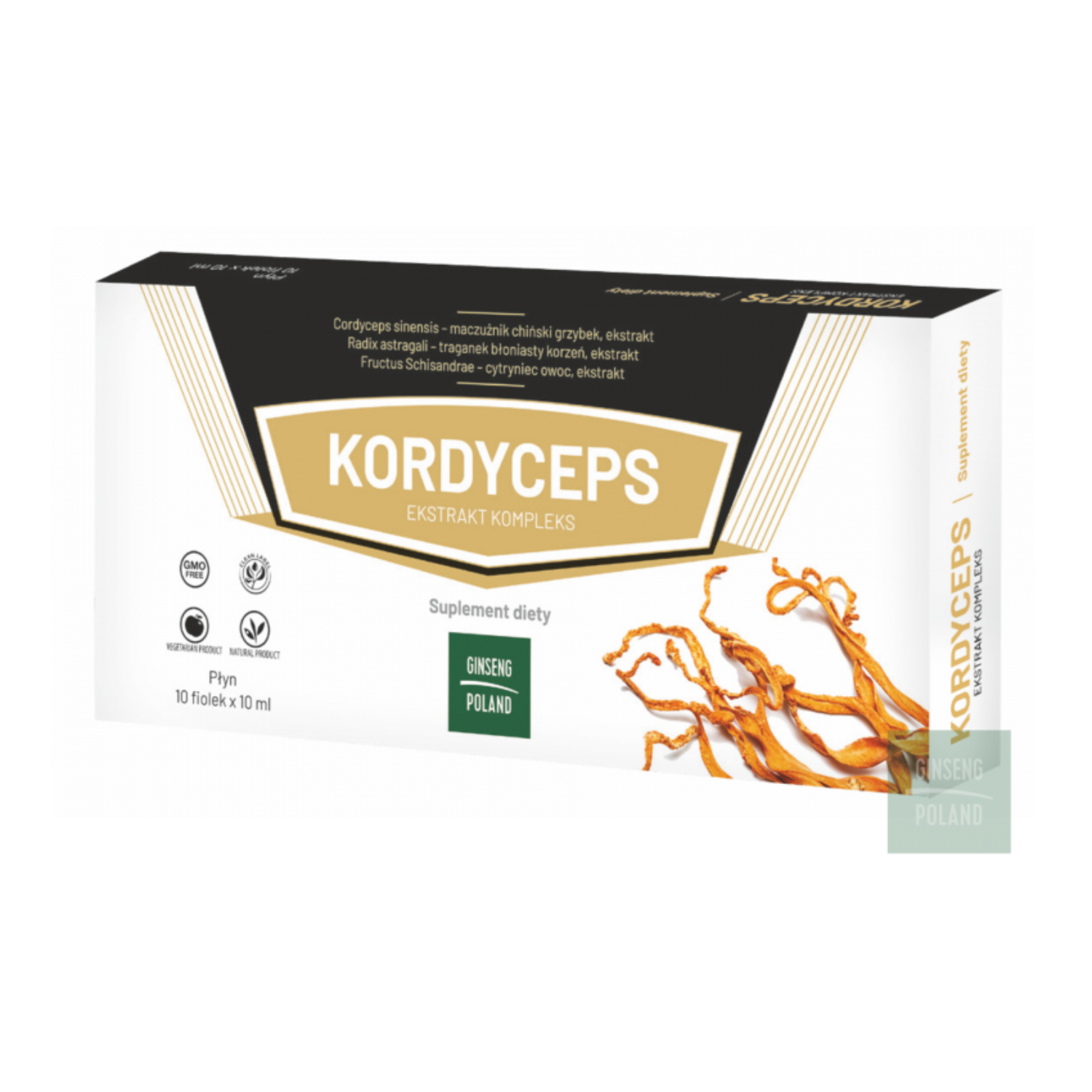 Ginseng kordyceps, ekstrakt, 10 fiolek x 10 ml