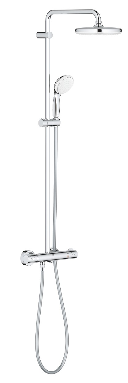 Grohe Bau System 210 zestaw prysznicowy termostatyczny z deszczownicą chrom 26699000