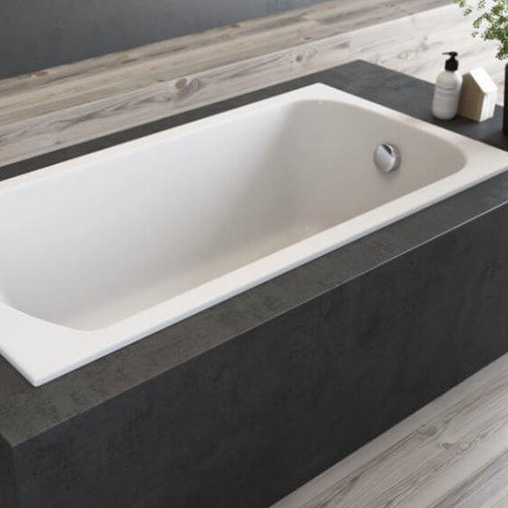 Polimat Classic Slim wanna prostokątna 150x75 cm biała 00287