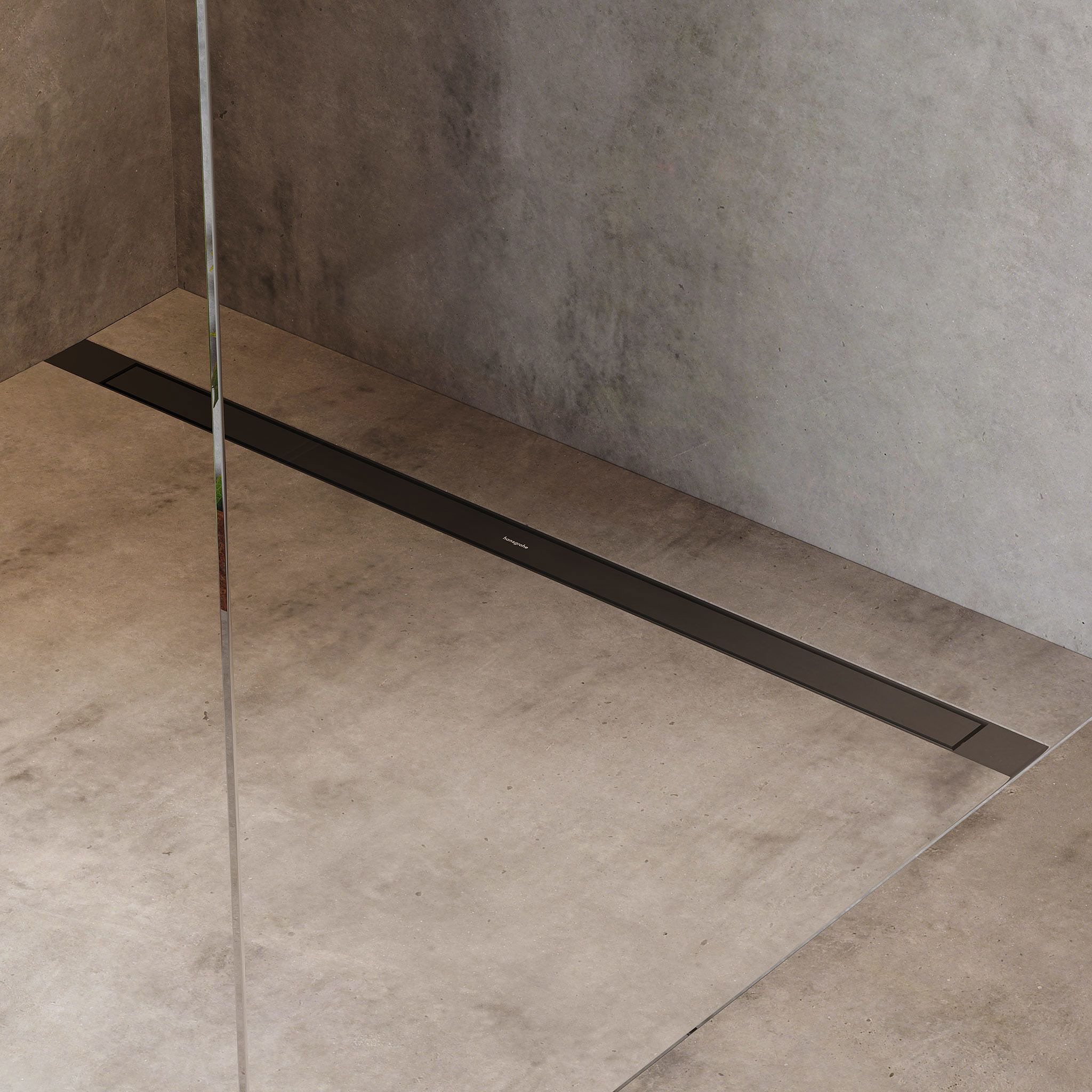 Hansgrohe RainDrain Match Plus element zewnętrzny odpływu 100 cm czarny mat 56217670