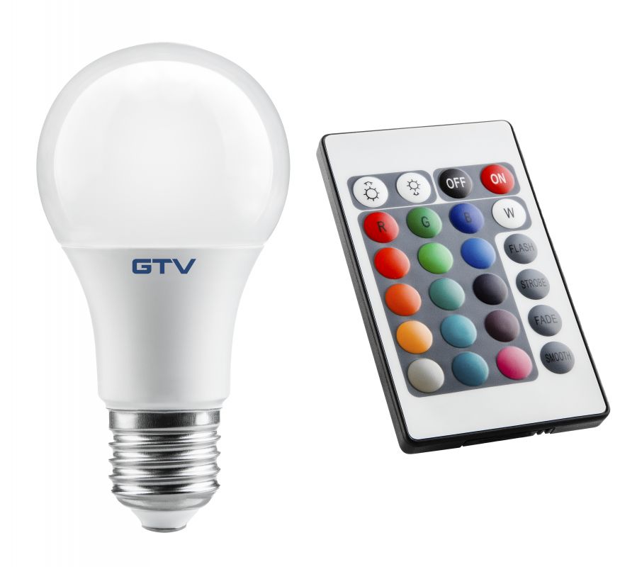 Darmowa Dostawa - Żarówka LED 1x9 W 3000 K e27 GTV LDPC2A60RGBW9W