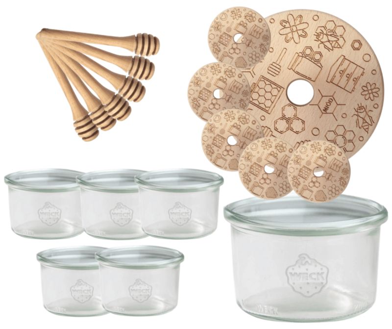Słoiki do miodu MODO24 Weck 200 ml fi 80 mold nabierak W4 6 kpl.