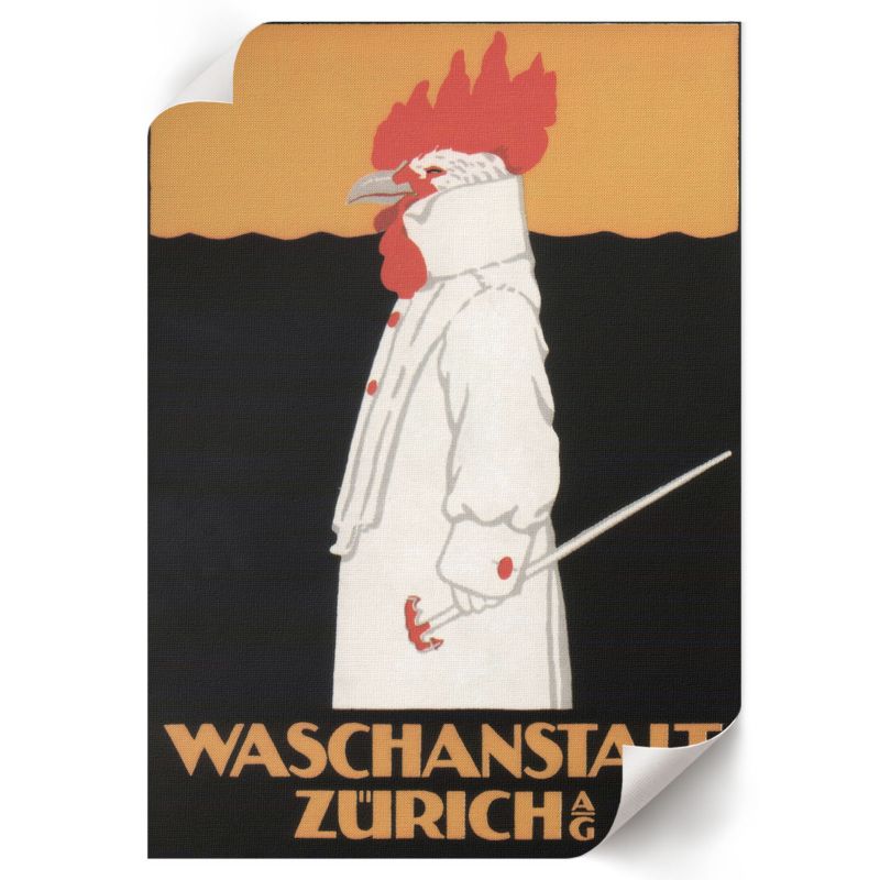 Plakat Premium ArtPrintCave 29,7x42 cm Waschanstalt Zurich Robert Hardmeyer 1 szt.