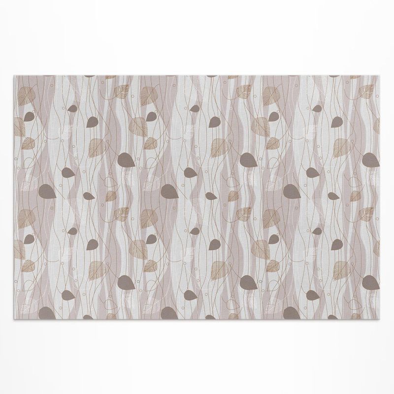 Balkonowy Dywan Winylowy UV Wallfluent 80x120 cm Boho listki na tle fal ilustracja 1 szt.