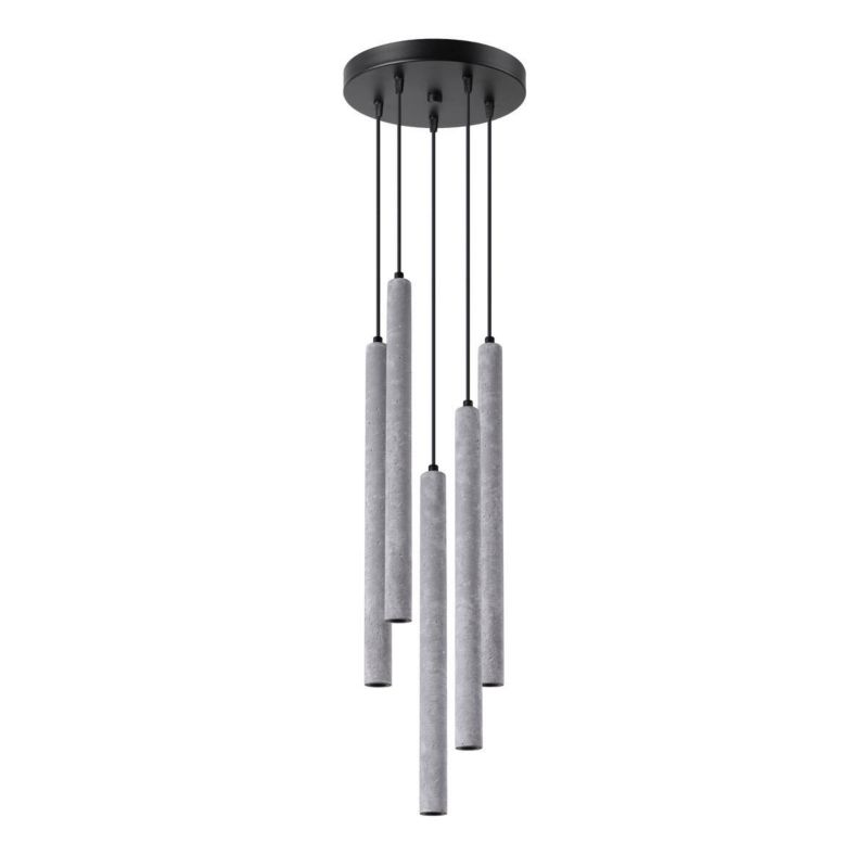 Lampa wisząca Sollux Lighting Pastelo 2512 szara tuba 5xG9 x 1 szt.