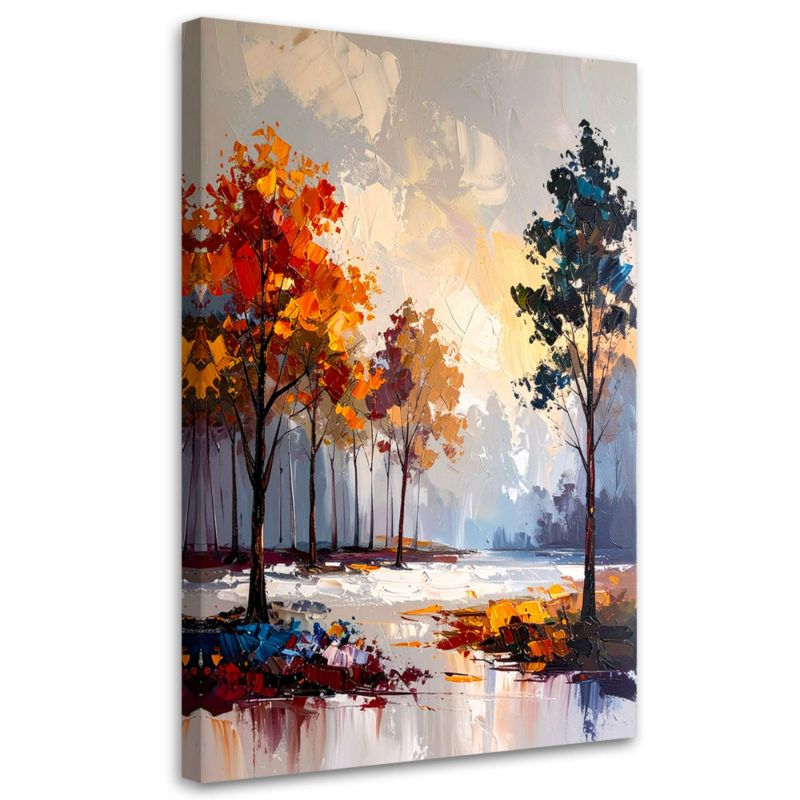 Obraz do salonu sypialni Feeby Krajobraz Las Drzewa Natura 60x90cm 1szt