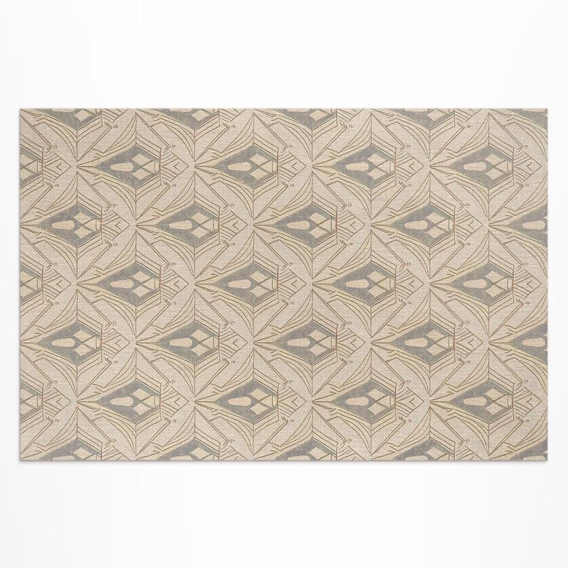 Dywan Winylowy Z Nadrukiem Wallfluent 100x150 cm Geometryczny vintage wzór 1 szt.