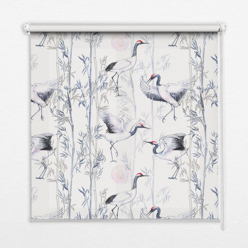 Roleta Do Sypialni Tulup 150x140 cm Czaple I Drzewka Montaż do ściany/sufitu 1 szt.