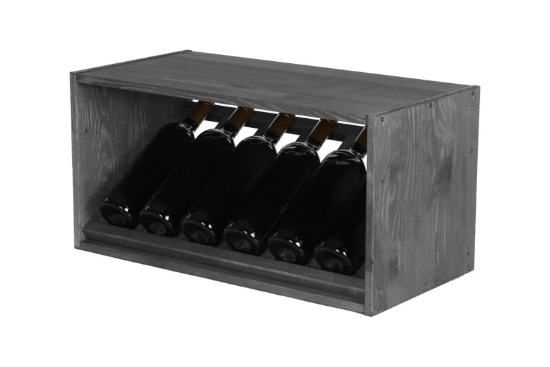 Stojak na wino MODO24 modułowy skośny 5 butelek szary 1 szt.