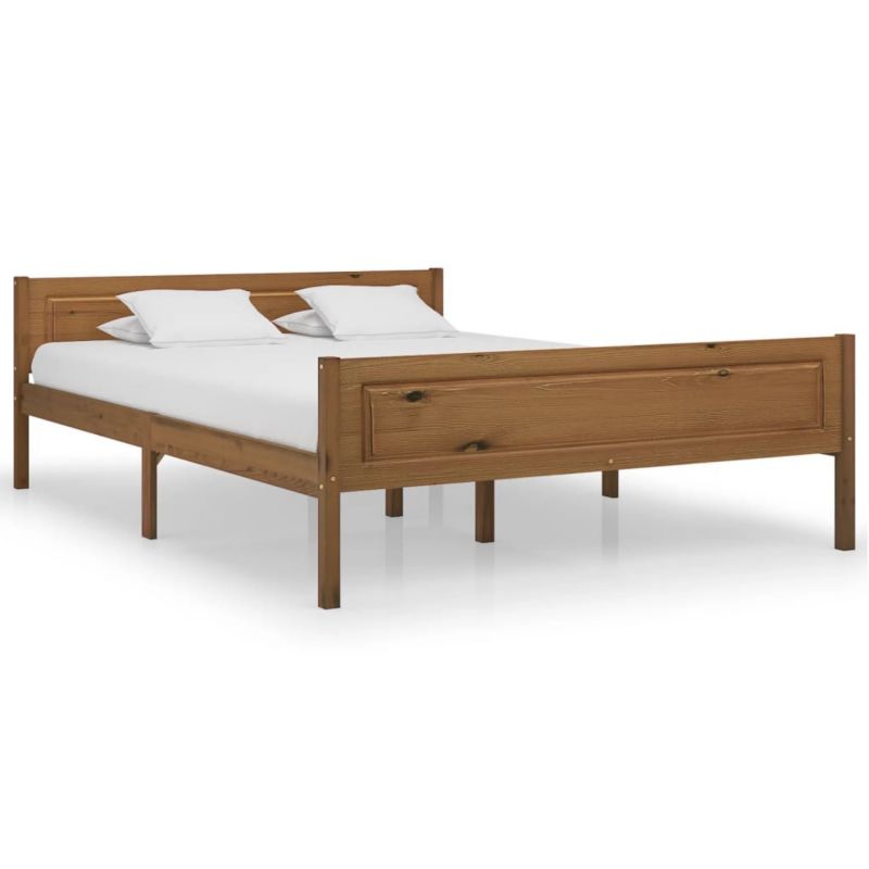 Łóżko drewniane WaszeMeble 140x200 cm brązowe WM-322113 1 szt.