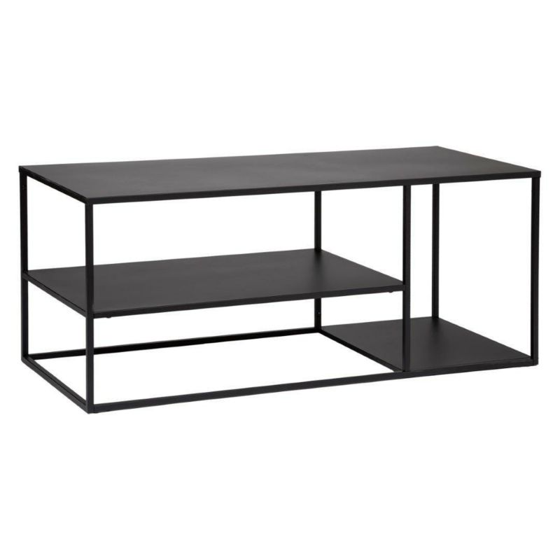 Szafka RTV Gota metalowa ATMOSPHERA czarna nowoczesna loftowa 120 cm stojąca do salonu 1 szt.