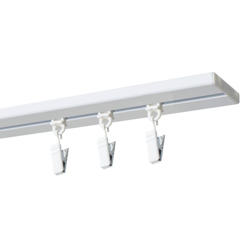 Szyna sufitowa SLIM KLIK Kowalski 1-torowa aluminiowa biała 190 cm z żabkami 1 kpl.