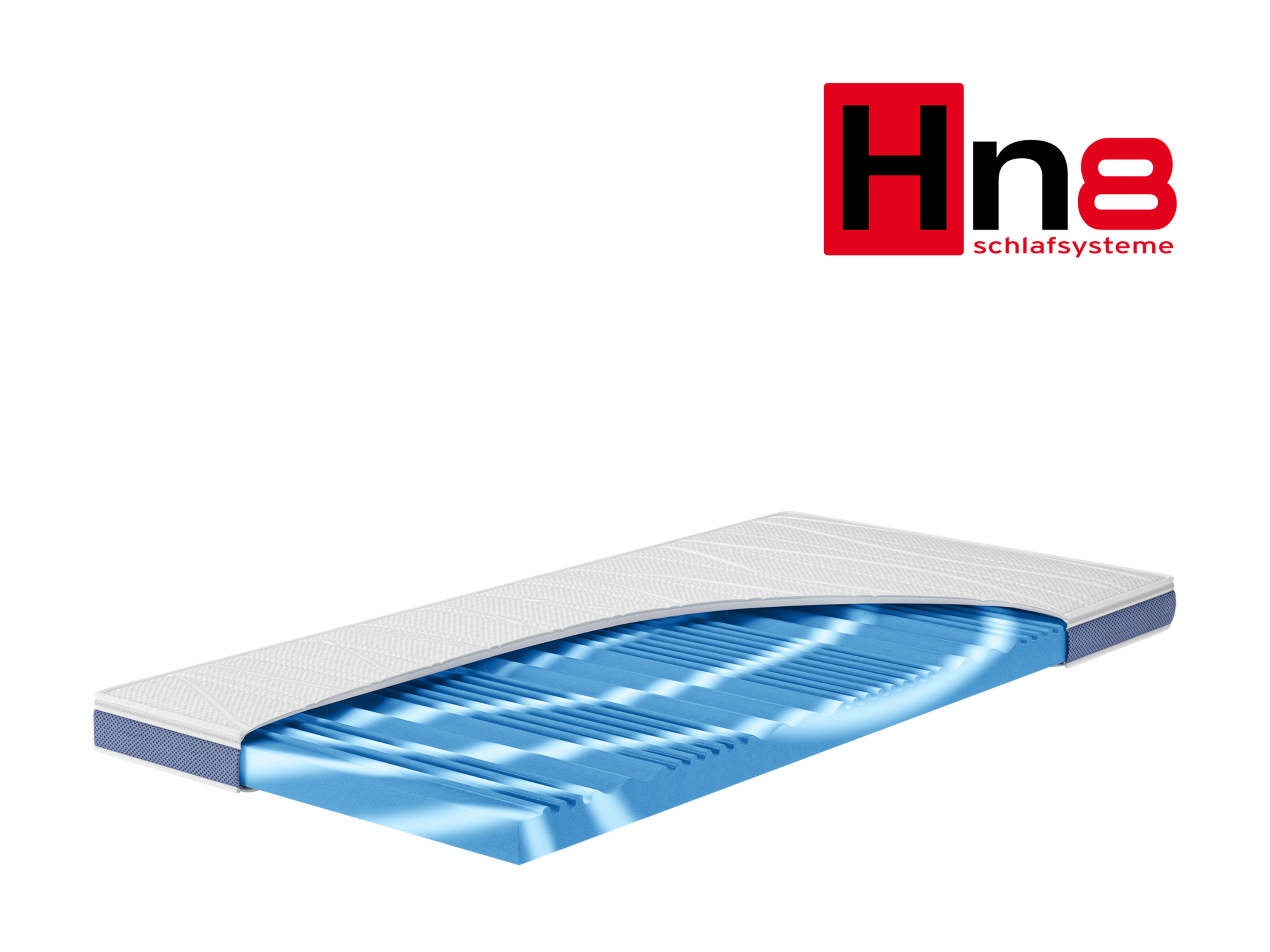 Hn8 Schlafsysteme Nakładka na materac Surf 100, 7-strefowy rdzeń z pianki żelowej, pokrowiec Cool-Effect H2, 120 x 200