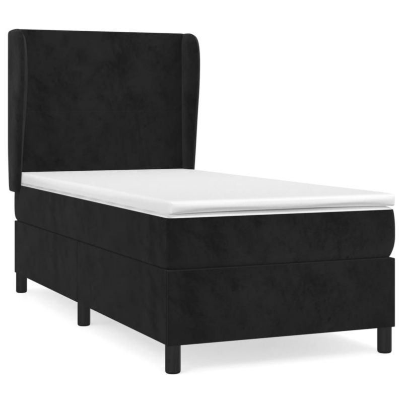 Łóżko kontynentalne WaszeMeble 90x200 cm czarne WM-3129071 1 szt.