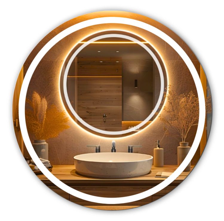 Lustro Led METANOIA 65 cm Okrągłe Podświetlane Ledy COB 480 diod/m Premium 1 szt