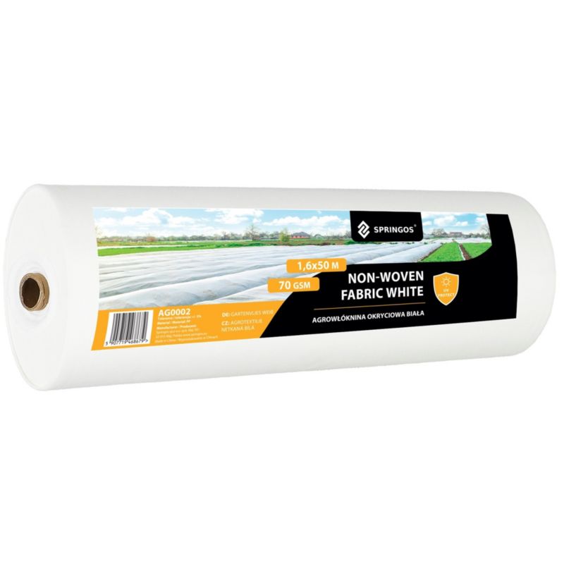 Agrowłóknina zimowa Springos 70g/m2 50x1,6m biała 1 szt.