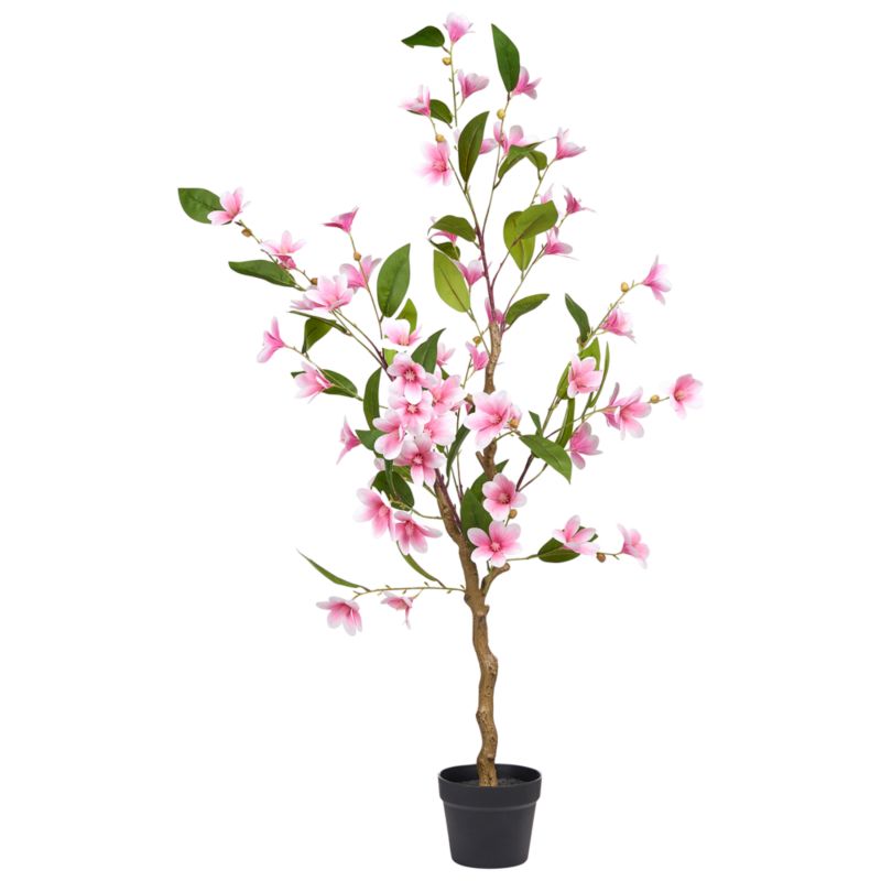 Sztuczna roślina Magnolia tree 128 cm Zielony 1 szt.
