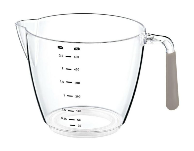 Dzbanek z miarką OKYANUS 0,5L transparentny/beż 11x10 cm 1 szt.