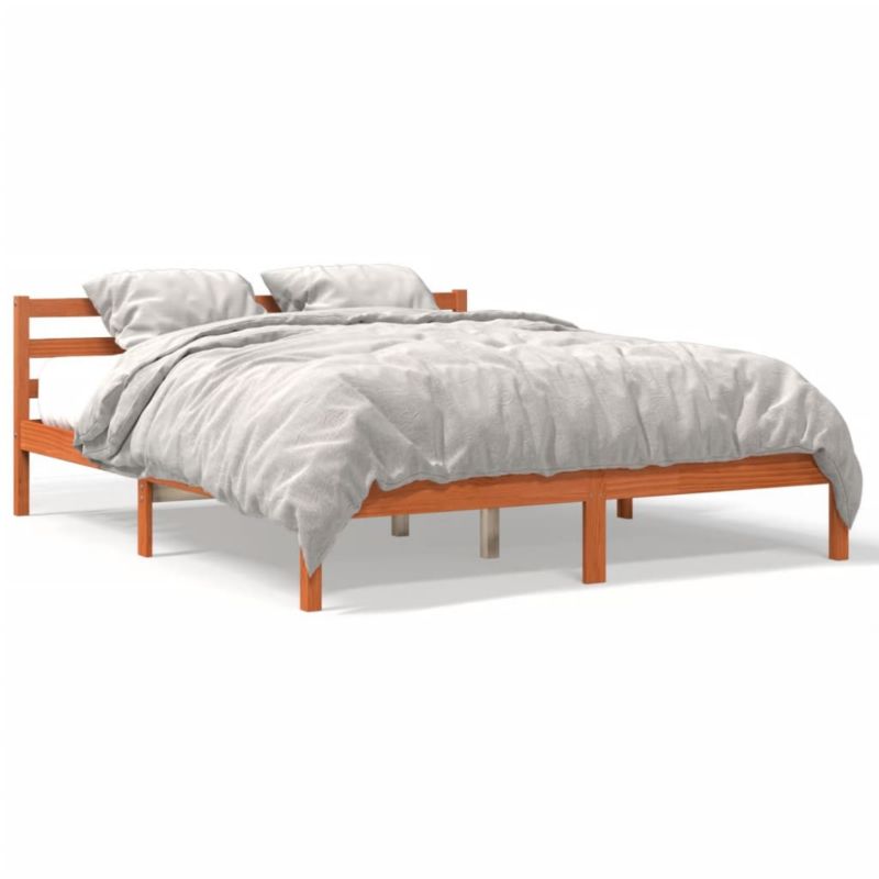 Łóżko drewniane WaszeMeble 200x200 cm brąz WM-844149 1 szt.