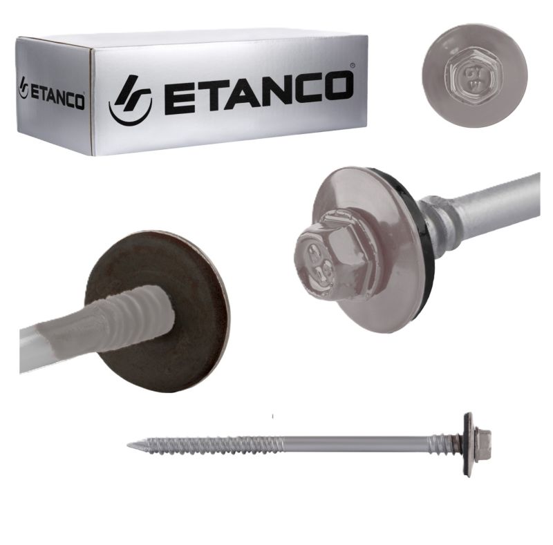 Wkręty do płyt warstwowych Etanco GTRW SP A19 6,4/7x120mm RAL 9007 100szt