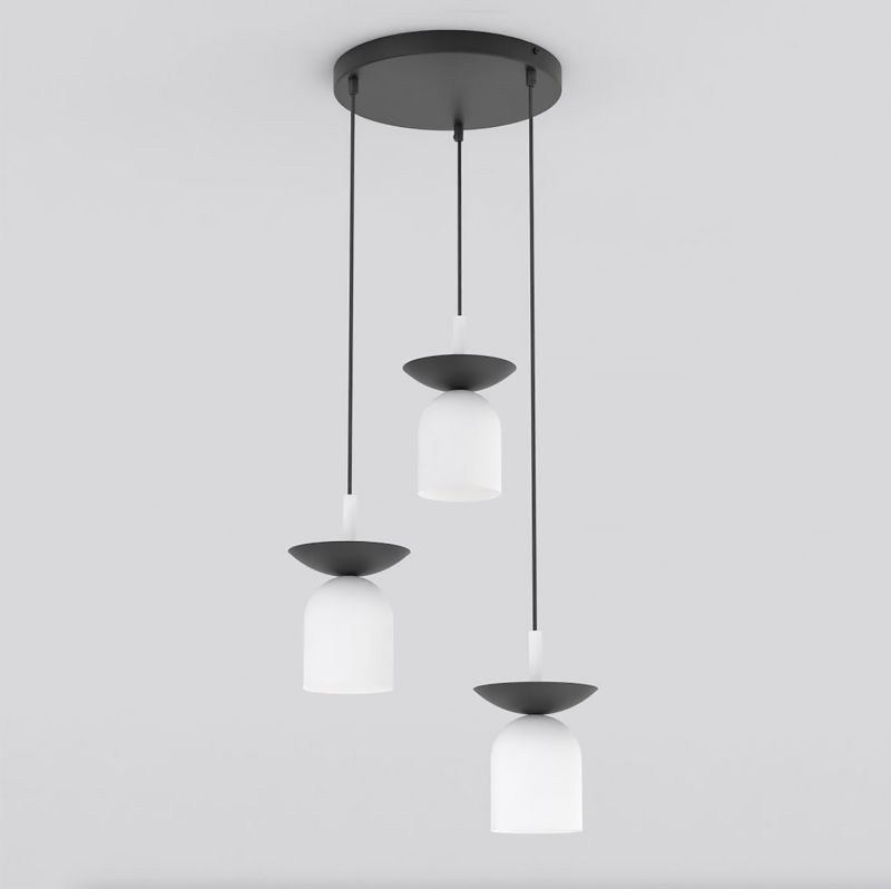 Lampa wisząca Emibig EGO czarno-biała 3xE14x15W IP20 wym:120x30x30cm - 1 szt.