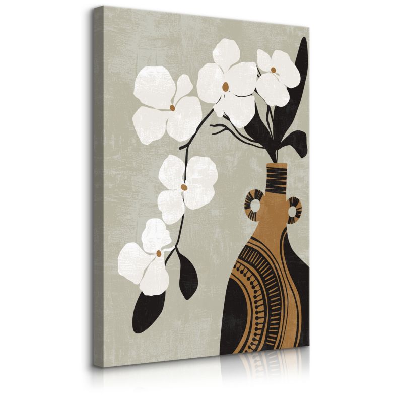 Obraz Muralo Do Salonu Orchidea Kwiaty Natura Abstrakcja Styl Boho 40x60 cm 1 szt.