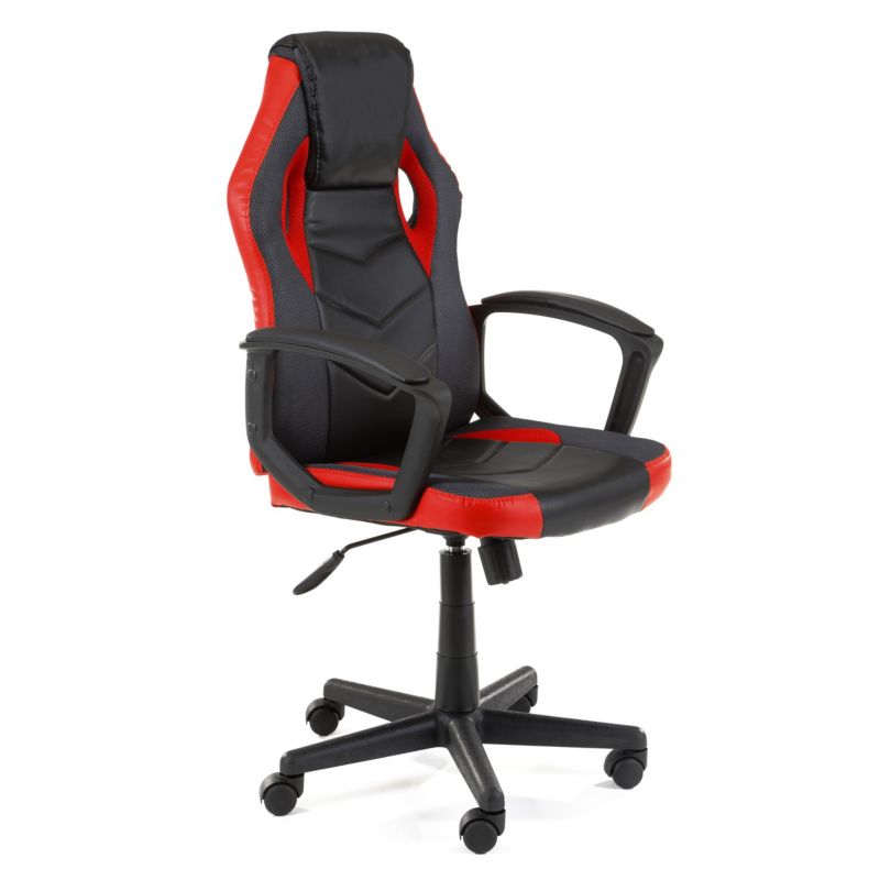 Fotel Gamingowy FG19 Czarno Czerwony 1 szt.