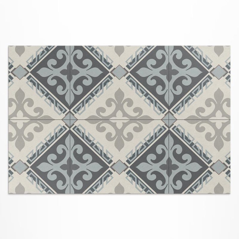 Zewnętrzny Dywan Winylowy Wallfluent 140x210 cm Geometryczne ornament mozaika vintage 1 szt.