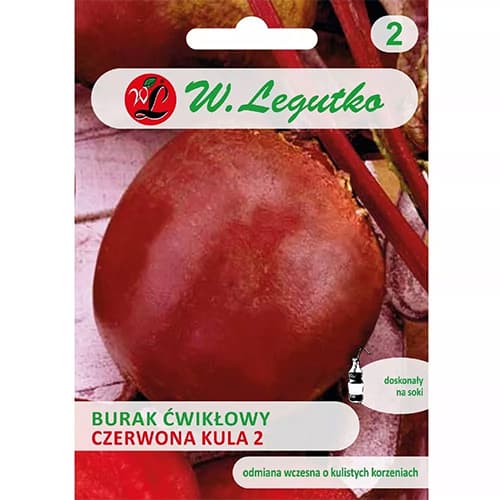 1 szt, Burak ćwikłowy Czerwona Kula 2 - Nasiona: Ilość w opakowaniu: 10 g